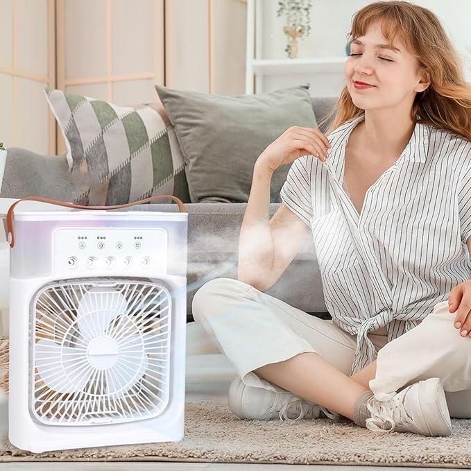 CoolMist™ 4-in-1 Portable USB Mist Fan & Air Cooler – Humidifier + Mini AC for Home & Office - bestdealsstore