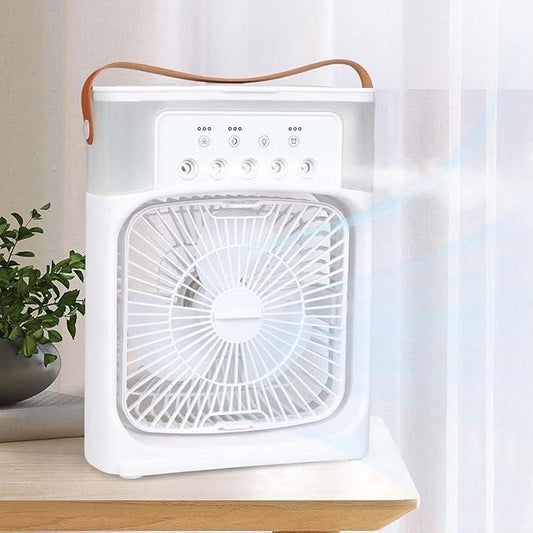 CoolMist™ 4-in-1 Portable USB Mist Fan & Air Cooler – Humidifier + Mini AC for Home & Office - bestdealsstore
